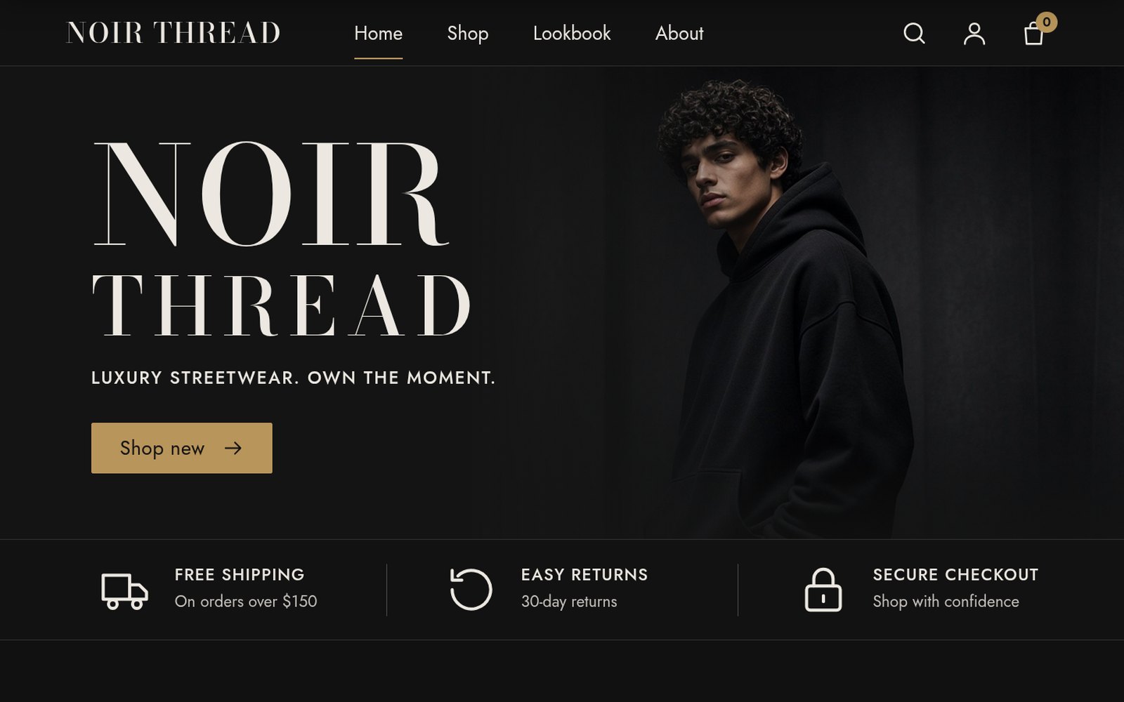Noir Thread theme preview