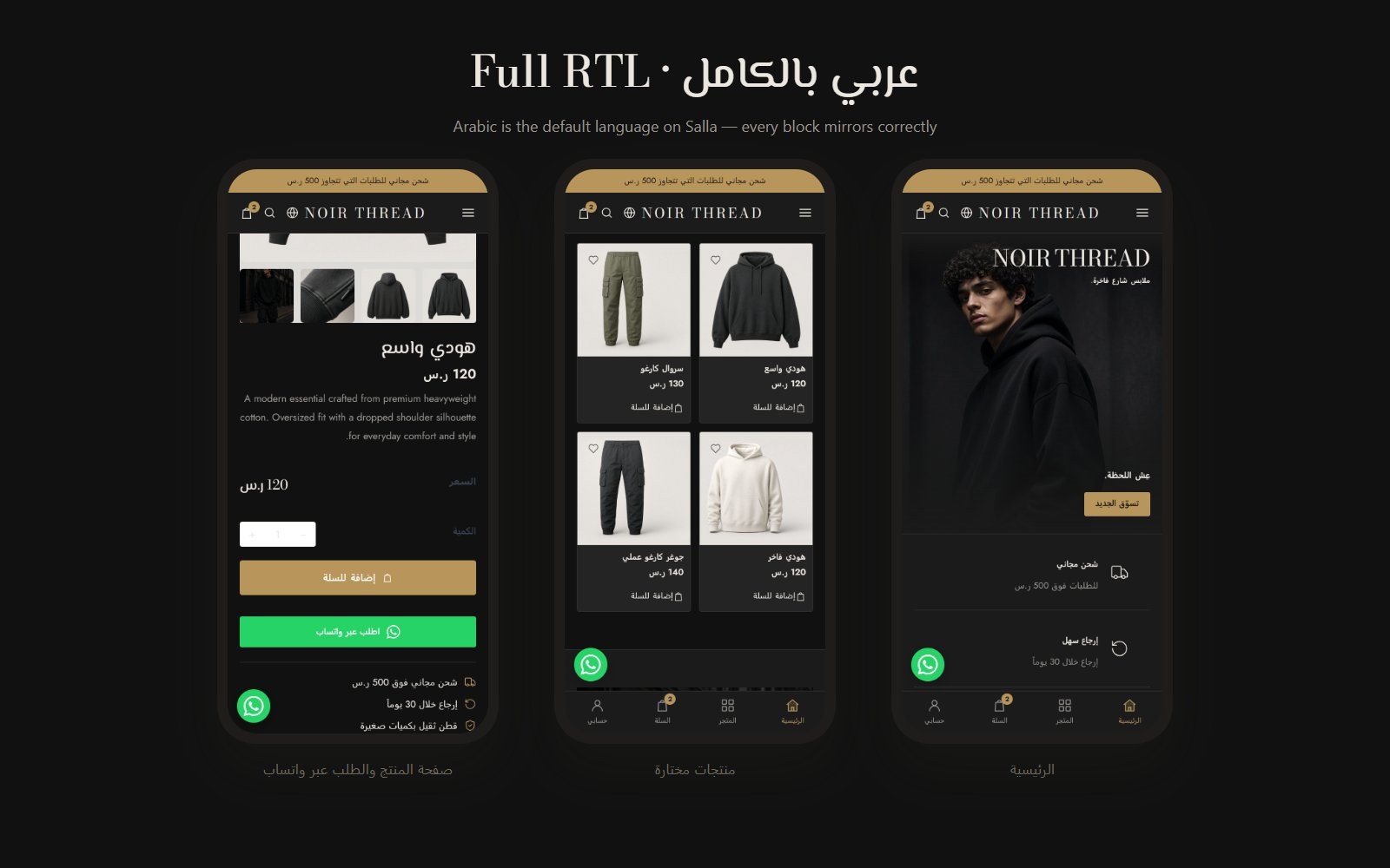 Arabic on phones, right-to-left