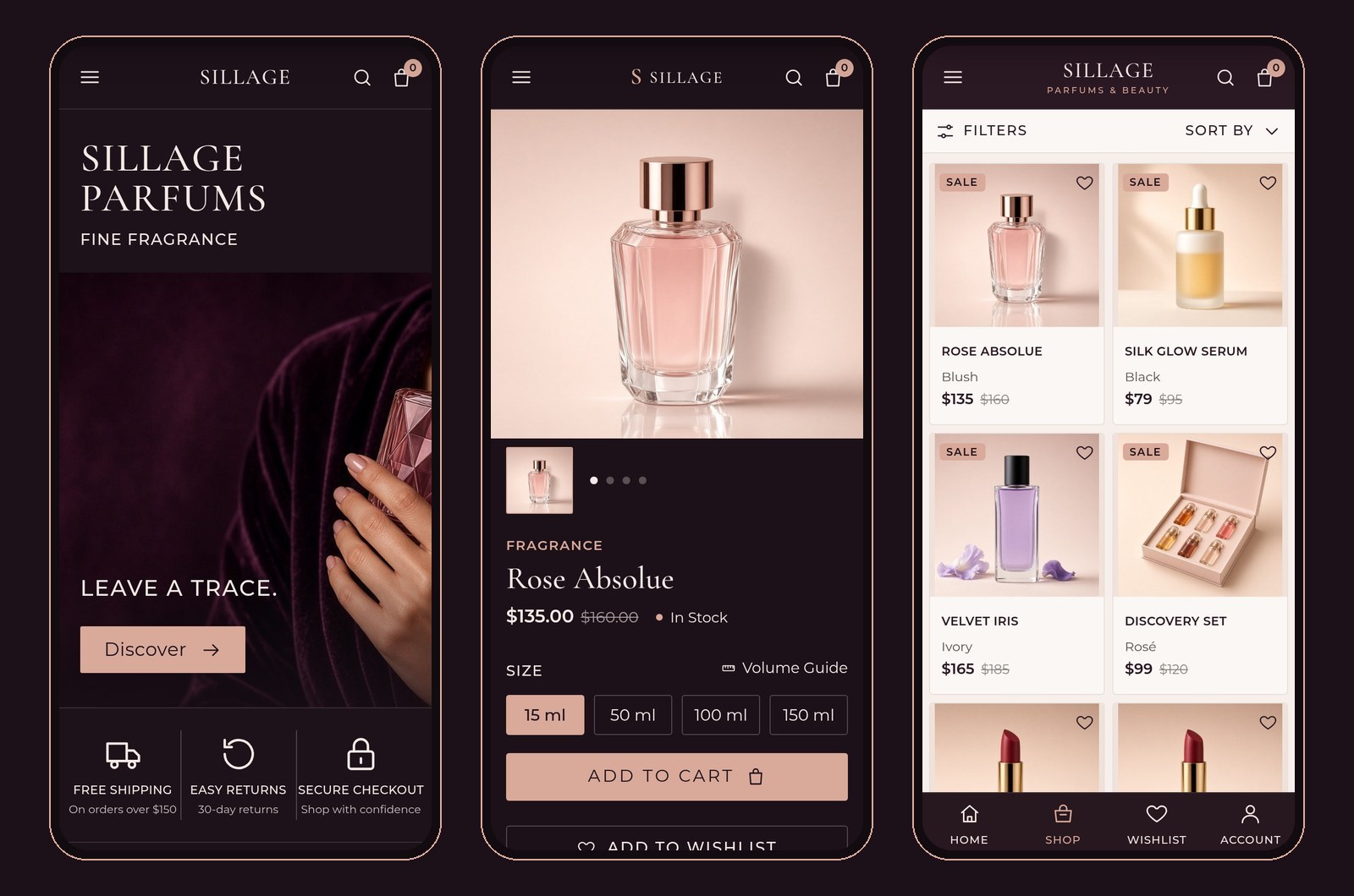 On phones — home, product and shop