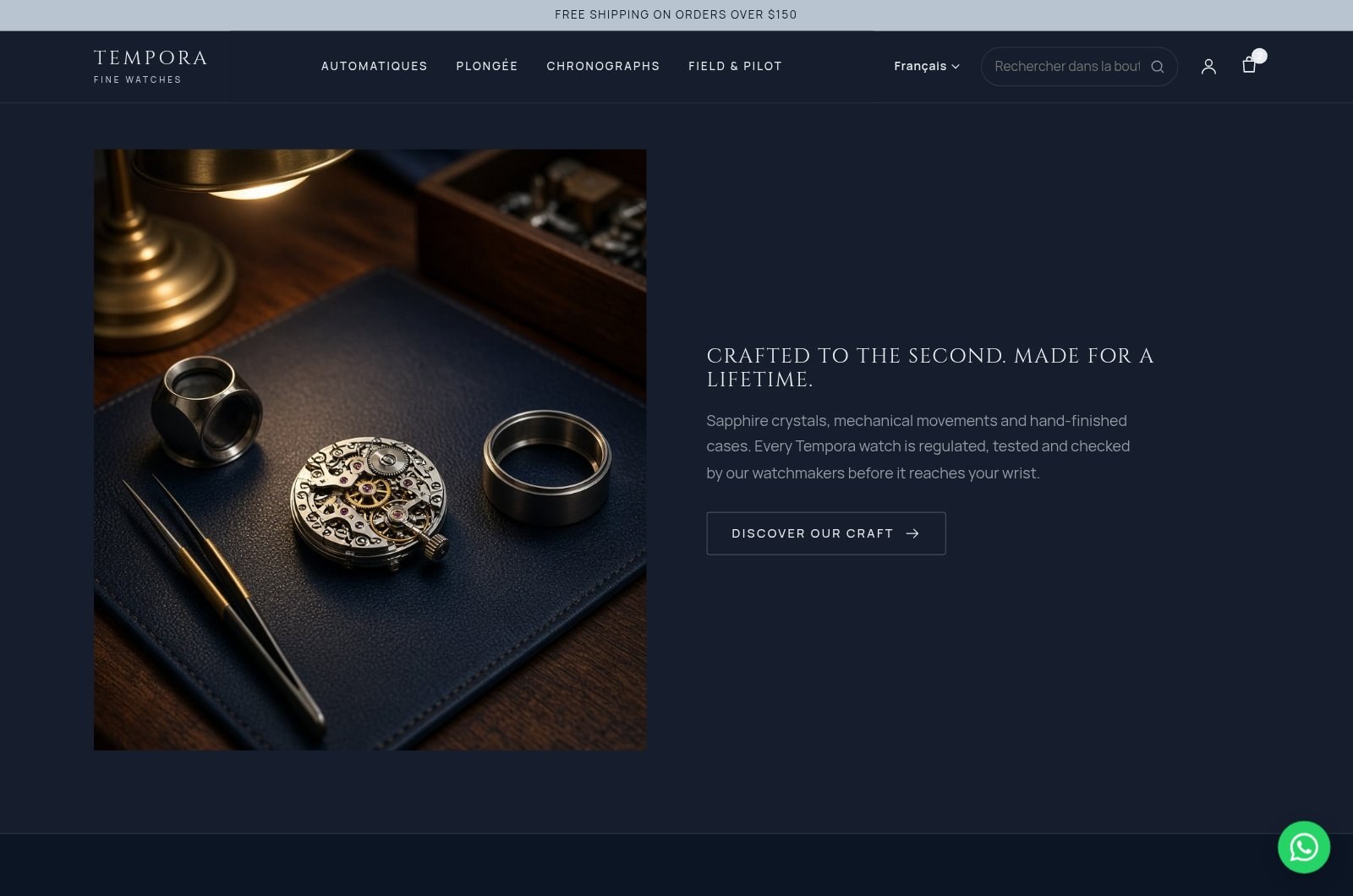 French, editable footer