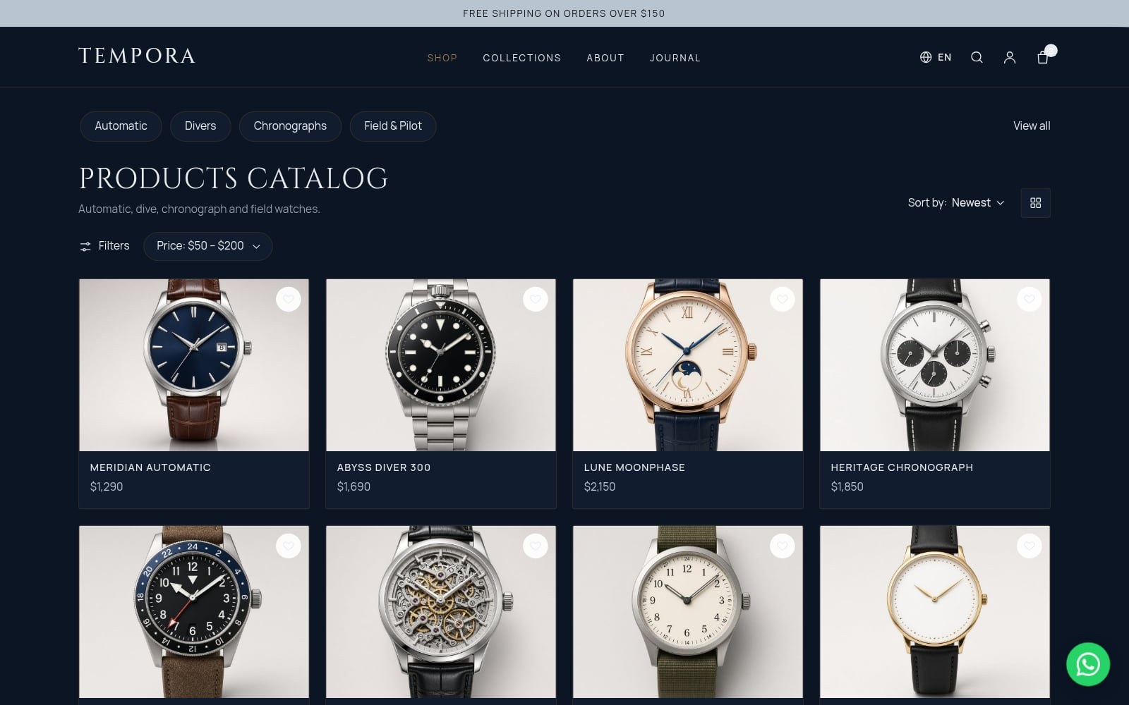 Shop page